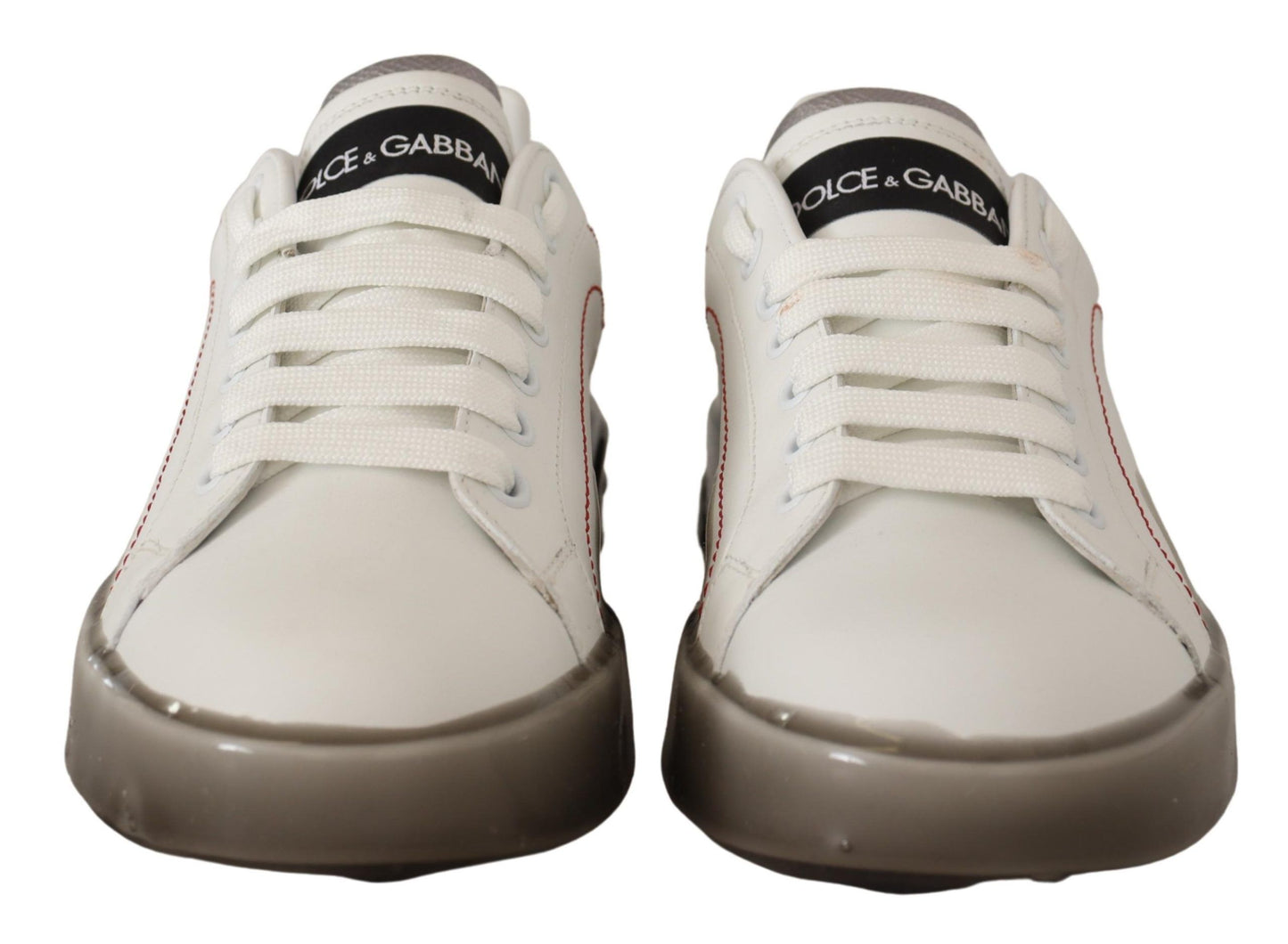 Dolce & Gabbana Elegant White Leather Sneakers Dolce & Gabbana