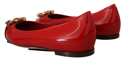 Dolce & Gabbana Red Suede Crystal Loafers - Exquisite Elegance Dolce & Gabbana