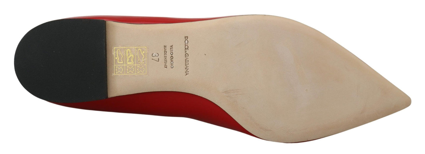 Dolce & Gabbana Red Suede Crystal Loafers - Exquisite Elegance Dolce & Gabbana