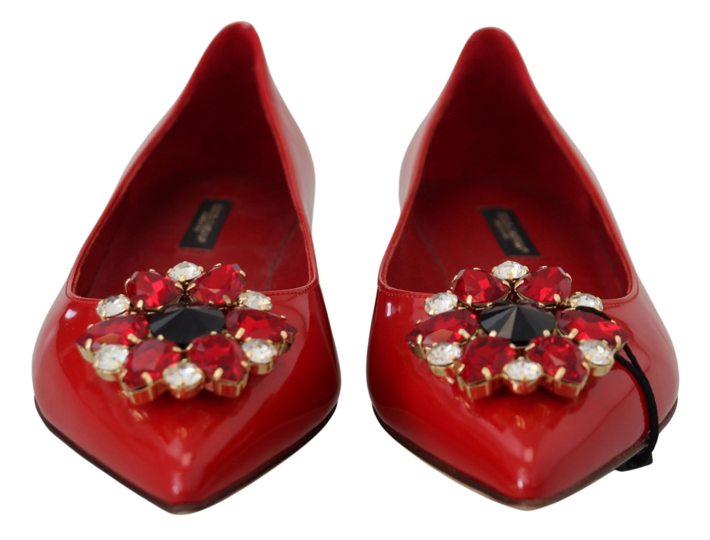 Dolce & Gabbana Red Suede Crystal Loafers - Exquisite Elegance Dolce & Gabbana