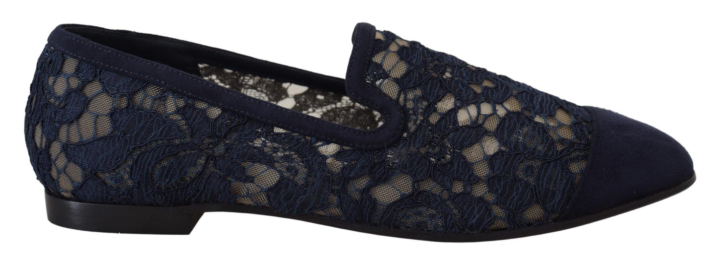 Dolce & Gabbana Elegant Blue Loafers Flats - Summer Chic Dolce & Gabbana