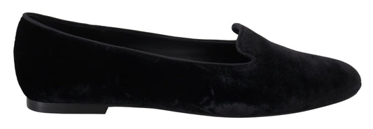 Dolce & Gabbana Elegant Black Silk-Blend Loafers Dolce & Gabbana