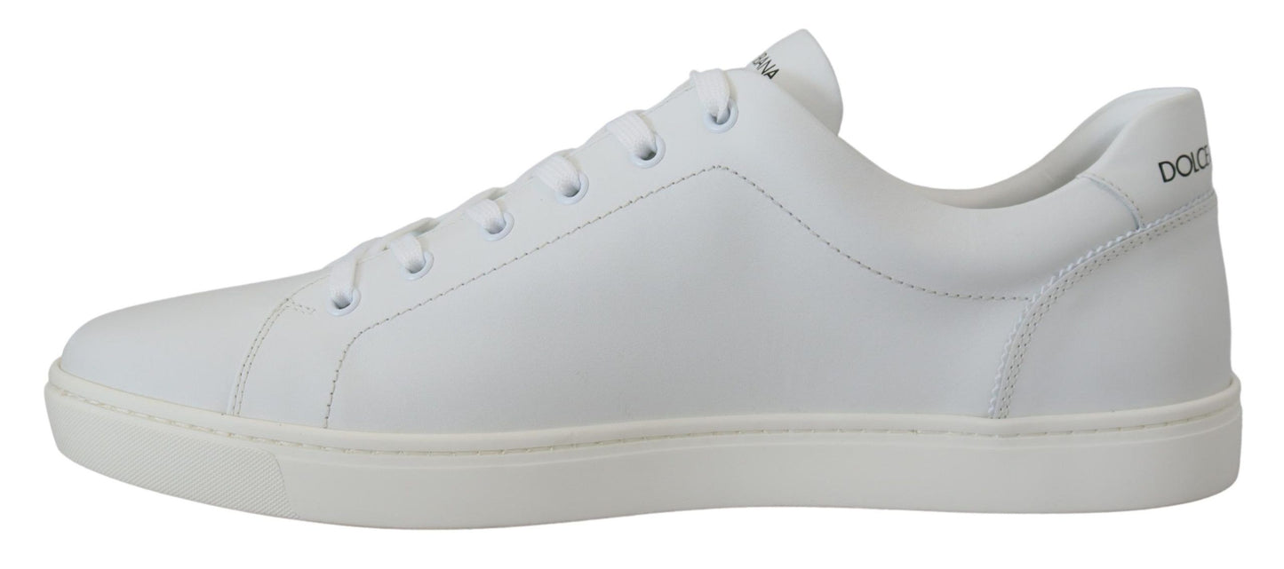 Dolce & Gabbana Elegant White Leather Men's Sneakers Dolce & Gabbana