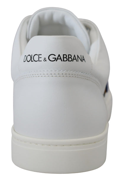 Dolce & Gabbana Elegant White Leather Men's Sneakers Dolce & Gabbana