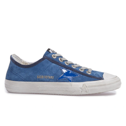 Golden Goose Chic Blue Suede Low-Top Sneakers Golden Goose