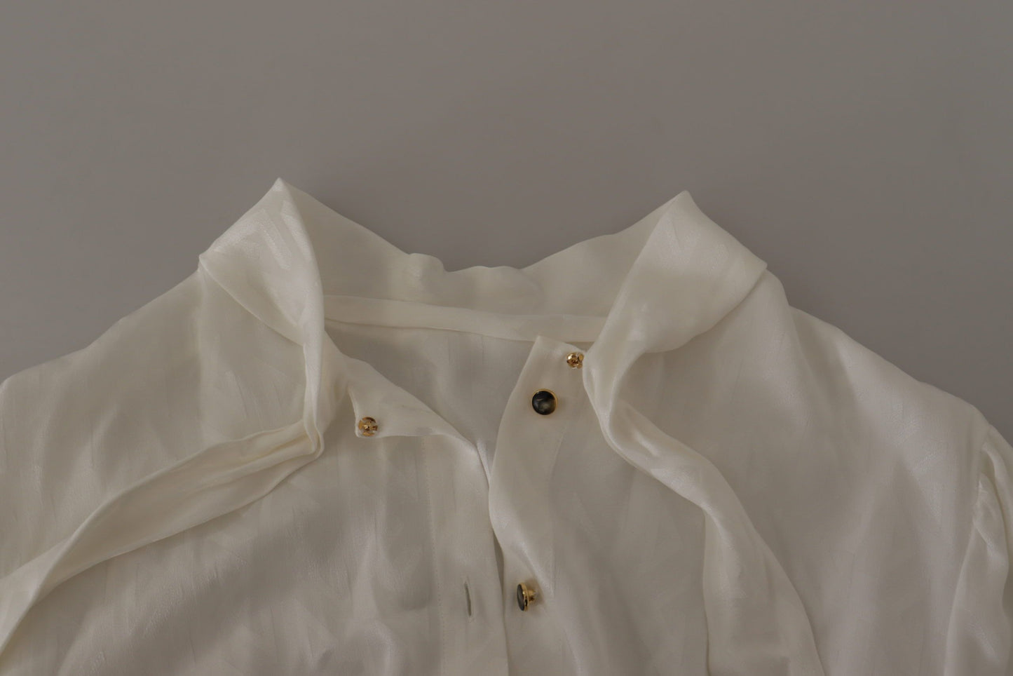 Dolce & Gabbana Elegant Silk Ascot Collar Blouse Dolce & Gabbana