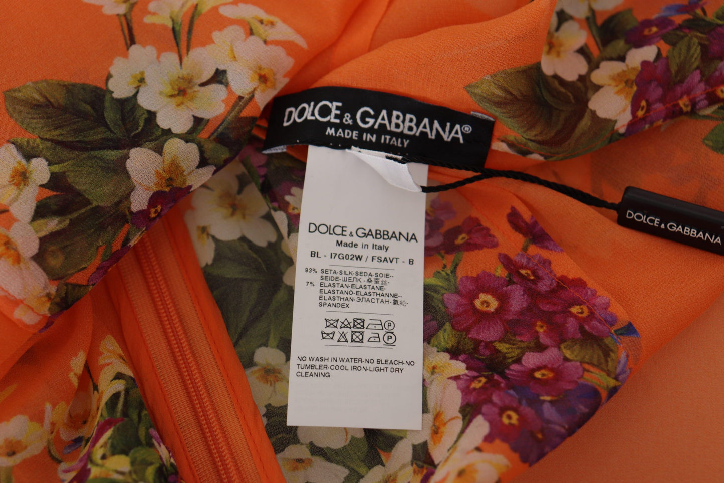 Dolce & Gabbana Elegant Floral Silk Blouse with Back Zipper Dolce & Gabbana