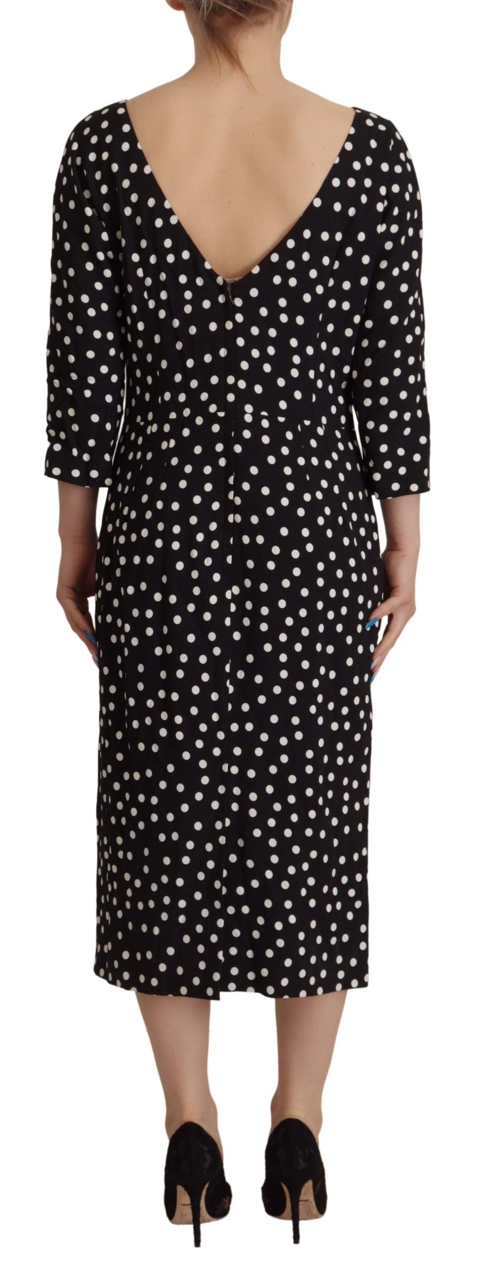 Dolce & Gabbana Polka Dot Sheath Midi Elegance Dolce & Gabbana