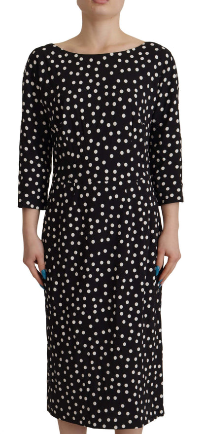 Dolce & Gabbana Polka Dot Sheath Midi Elegance Dolce & Gabbana