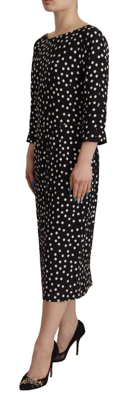 Dolce & Gabbana Polka Dot Sheath Midi Elegance Dolce & Gabbana