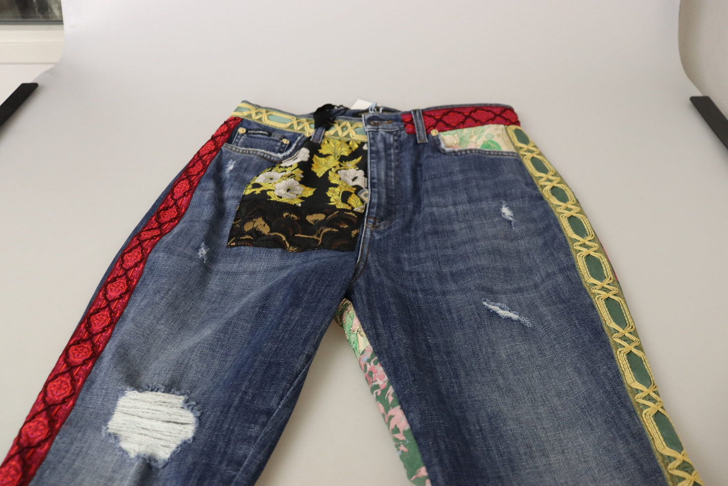 Dolce & Gabbana High Waist Patchwork Skinny Denim Dolce & Gabbana