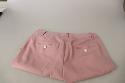 Dolce & Gabbana Chic MidWaist Virgin Wool Pink Pants Dolce & Gabbana