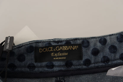 Dolce & Gabbana Elegant Floral High Waist Skinny Jeans Dolce & Gabbana