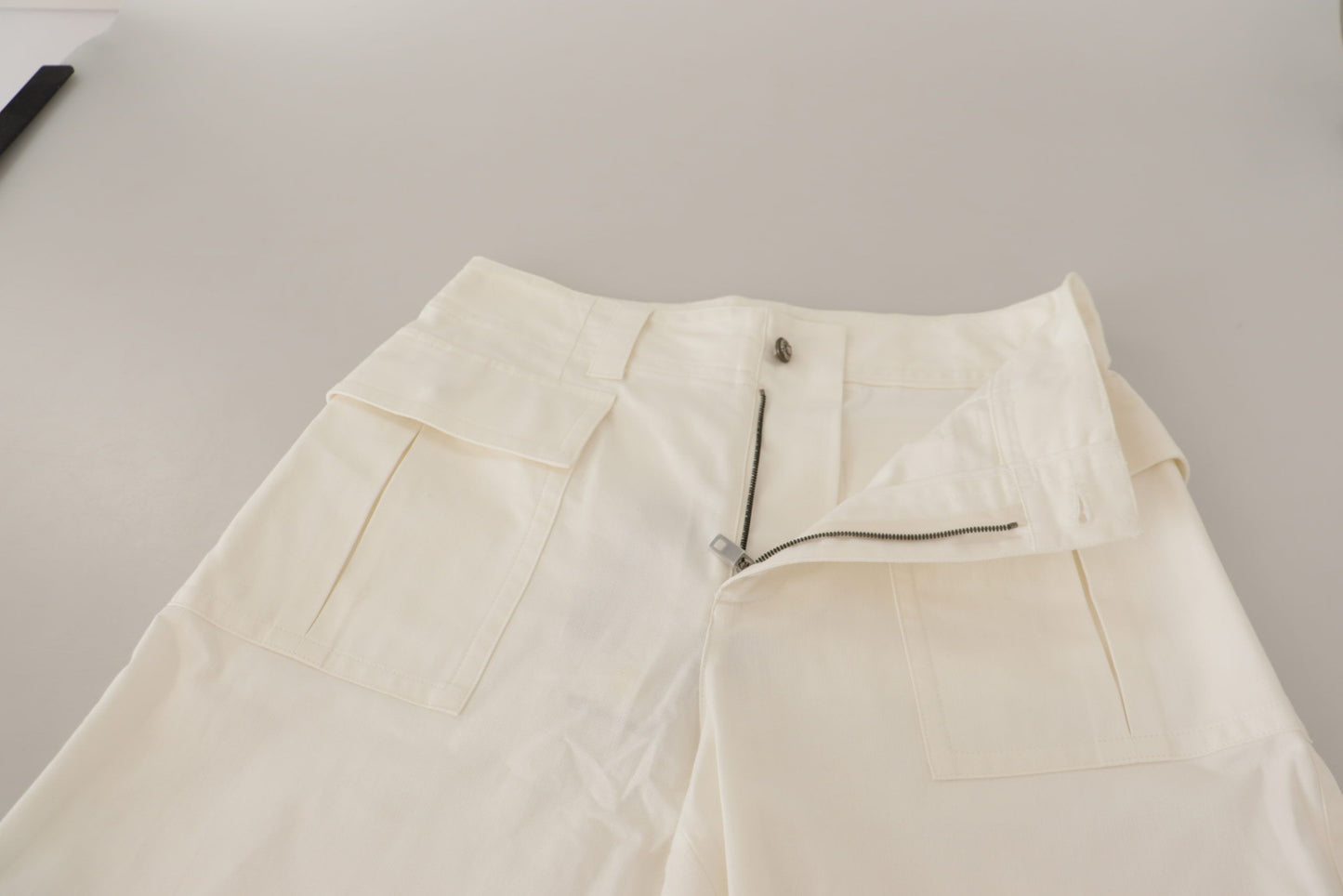 Dolce & Gabbana Elegant White High-Waist Tapered Trousers Dolce & Gabbana