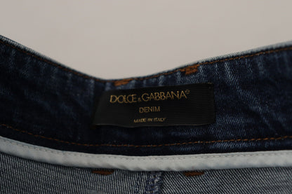 Dolce & Gabbana High Waist Skinny Designer Jeans in Blue Dolce & Gabbana