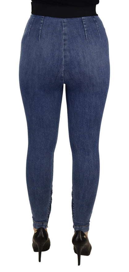 Dolce & Gabbana High Waist Skinny Denim The latest in style, these skinny jeans take it up a notch with a flattering high waist. Made of 98% cotton and 2% elastane, they offer a snug yet comfortable stretch fit. Country of origin: IT, you'll be donning a Dolce & Gabbana