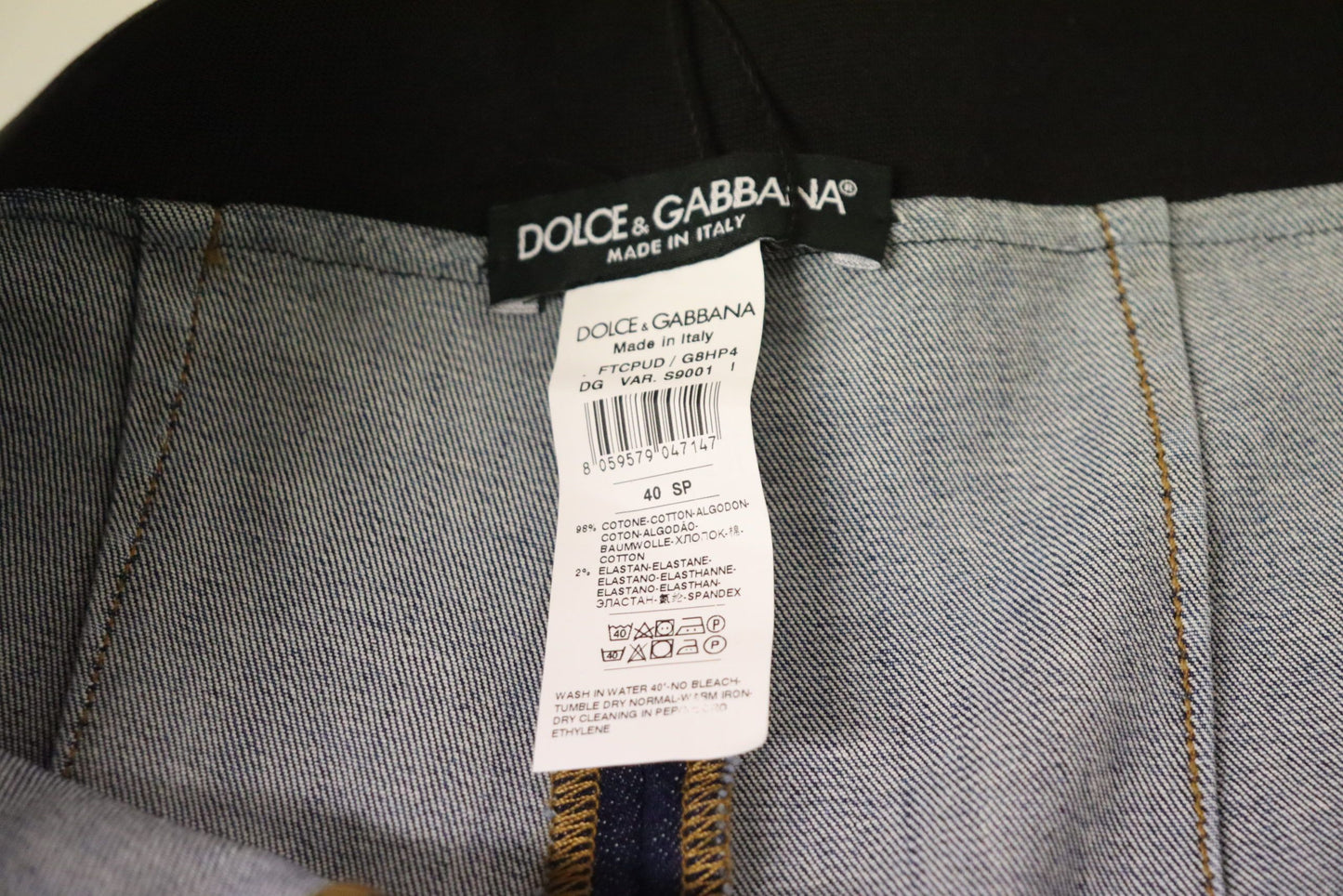 Dolce & Gabbana High Waist Skinny Denim The latest in style, these skinny jeans take it up a notch with a flattering high waist. Made of 98% cotton and 2% elastane, they offer a snug yet comfortable stretch fit. Country of origin: IT, you'll be donning a Dolce & Gabbana