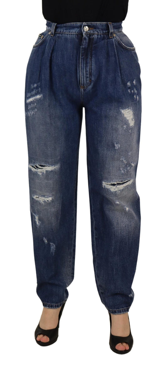 Dolce & Gabbana High Waist Skinny Denim Jeans - Chic Blue Washed Dolce & Gabbana