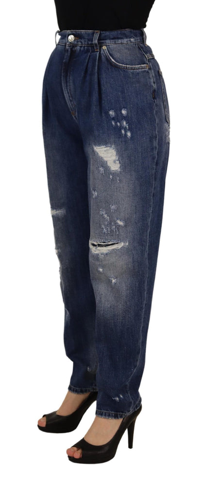 Dolce & Gabbana High Waist Skinny Denim Jeans - Chic Blue Washed Dolce & Gabbana