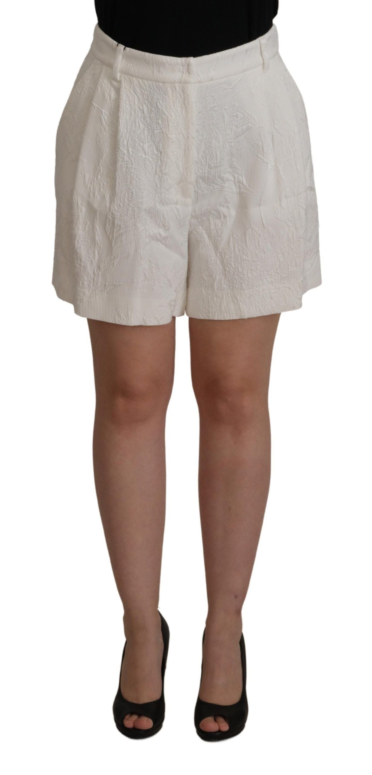 Dolce & Gabbana Elegant High Waist White Culotte Shorts Dolce & Gabbana