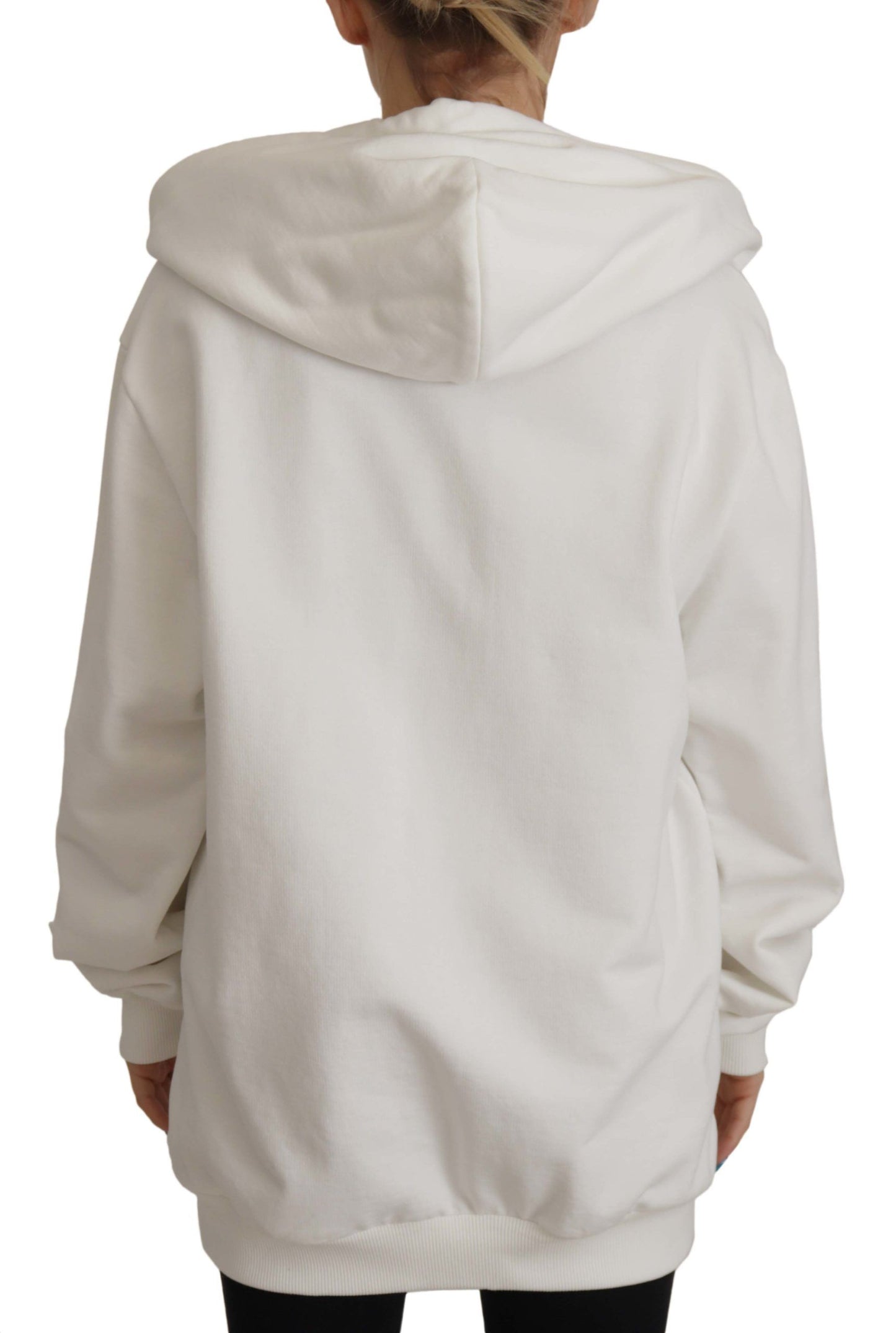 Dolce & Gabbana Chic White Hooded Pullover Sweater Dolce & Gabbana