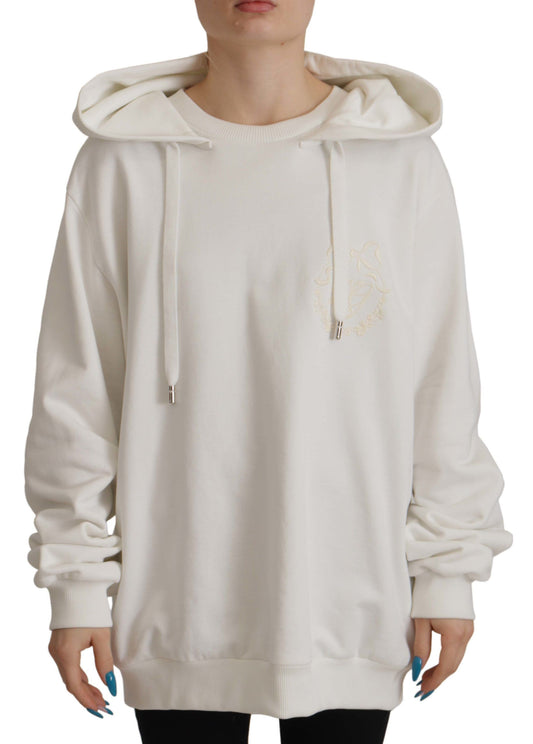 Dolce & Gabbana Chic White Hooded Pullover Sweater Dolce & Gabbana