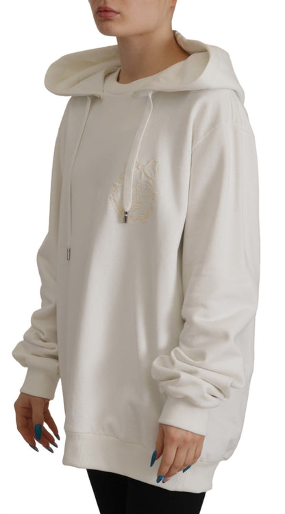 Dolce & Gabbana Chic White Hooded Pullover Sweater Dolce & Gabbana