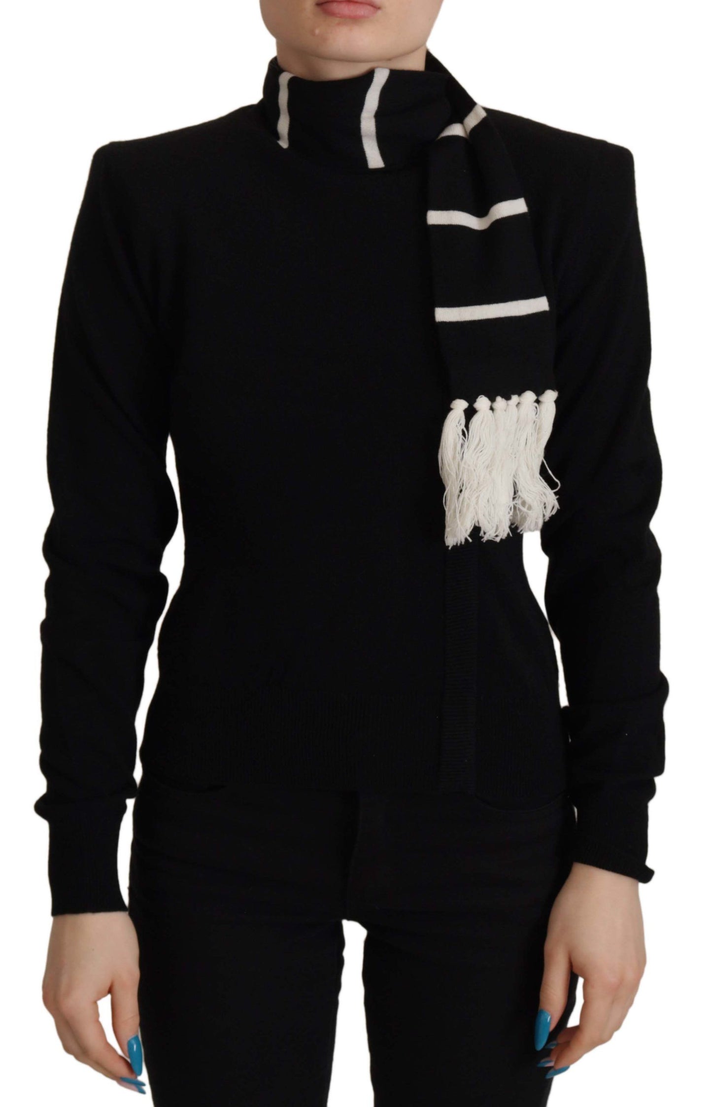 Dolce & Gabbana Elegant Black Cashmere Turtleneck Sweater Dolce & Gabbana