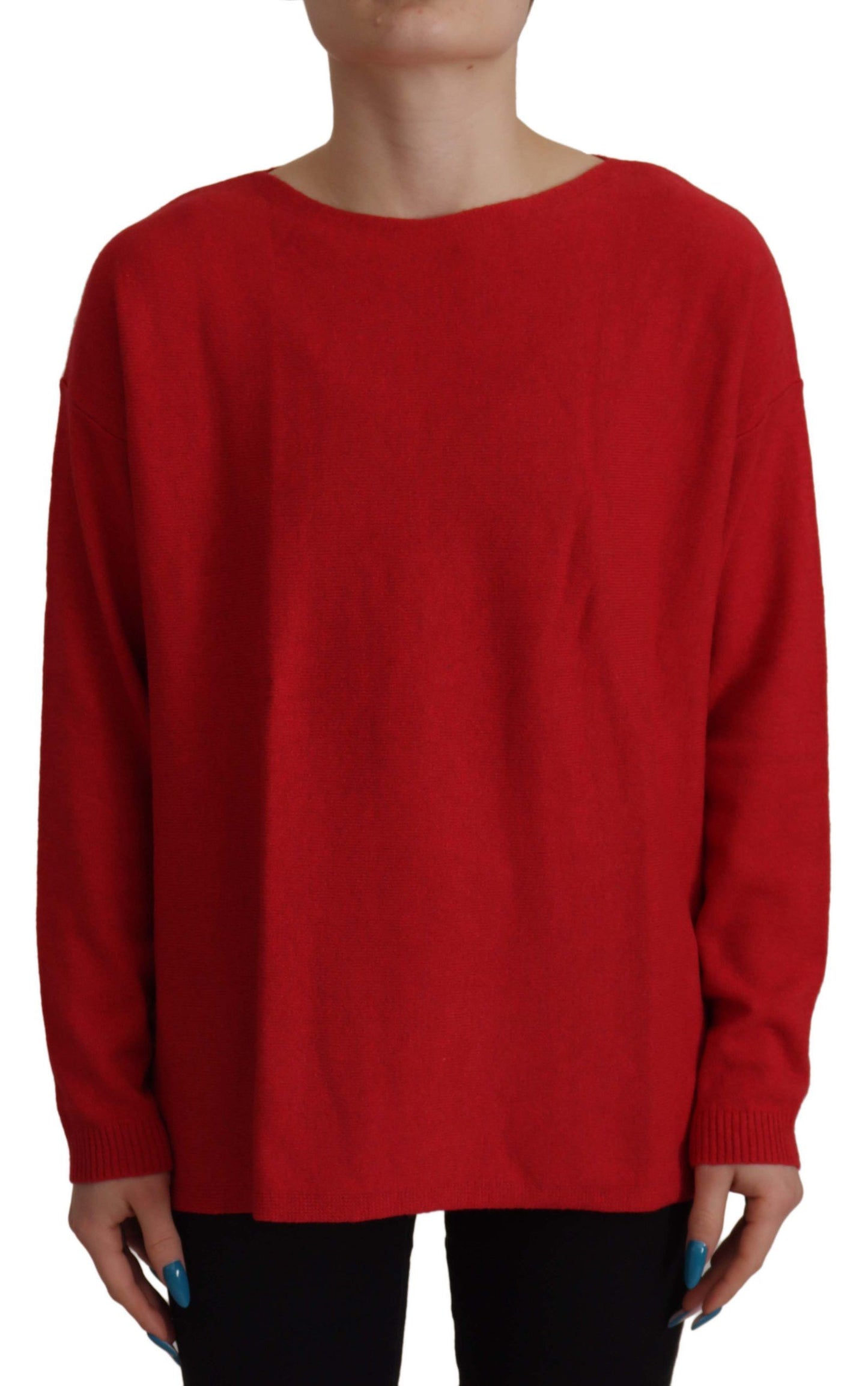 Dolce & Gabbana Elegant Red Wool Blend Knit Sweater Dolce & Gabbana