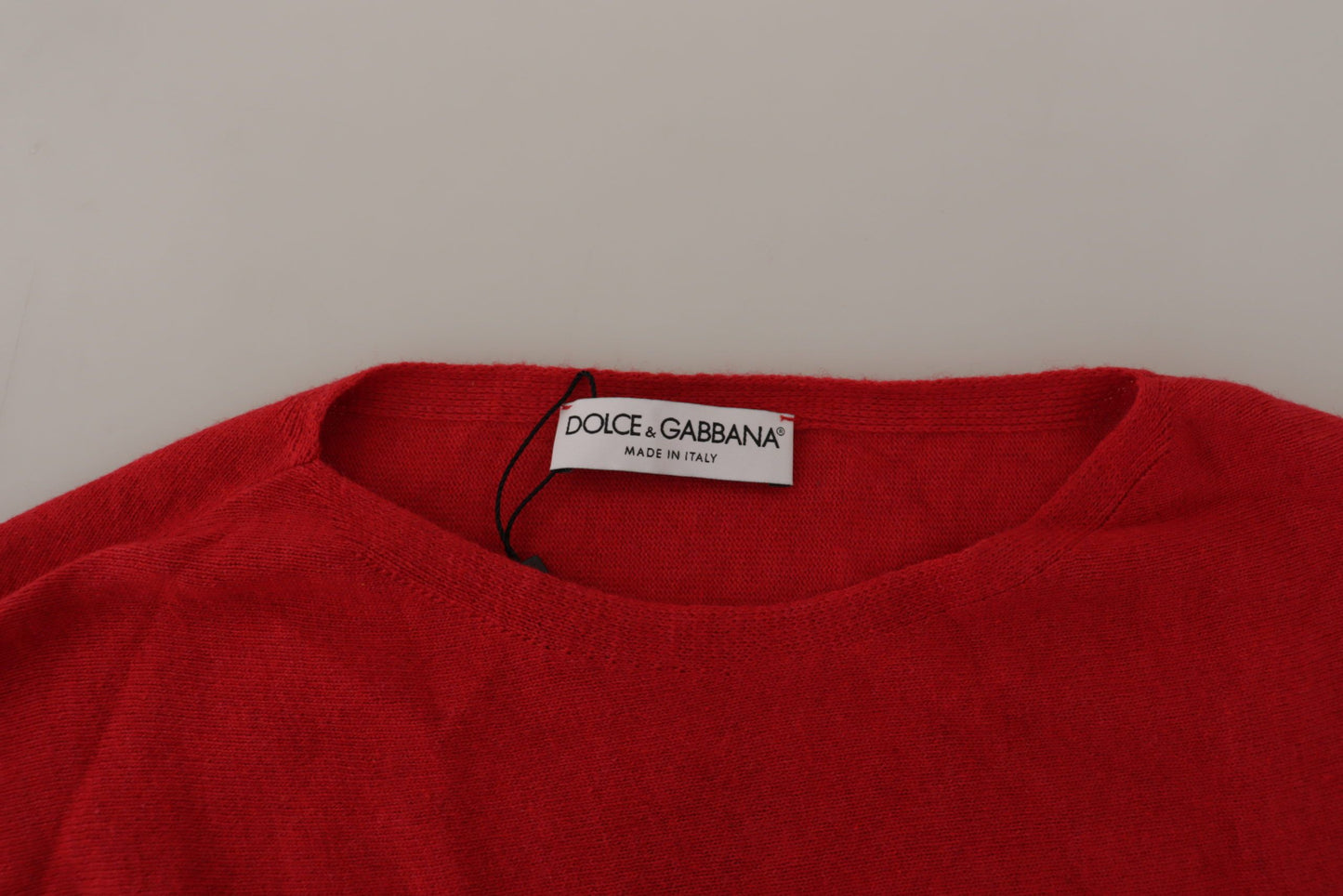 Dolce & Gabbana Elegant Red Wool Blend Knit Sweater Dolce & Gabbana