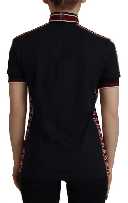 Dolce & Gabbana Elegant Black Turtle Neck Cotton Tee Dolce & Gabbana