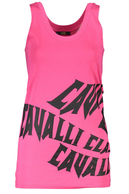 Cavalli Class Elegant Pink Wide-Shoulder Tank Top Cavalli Class