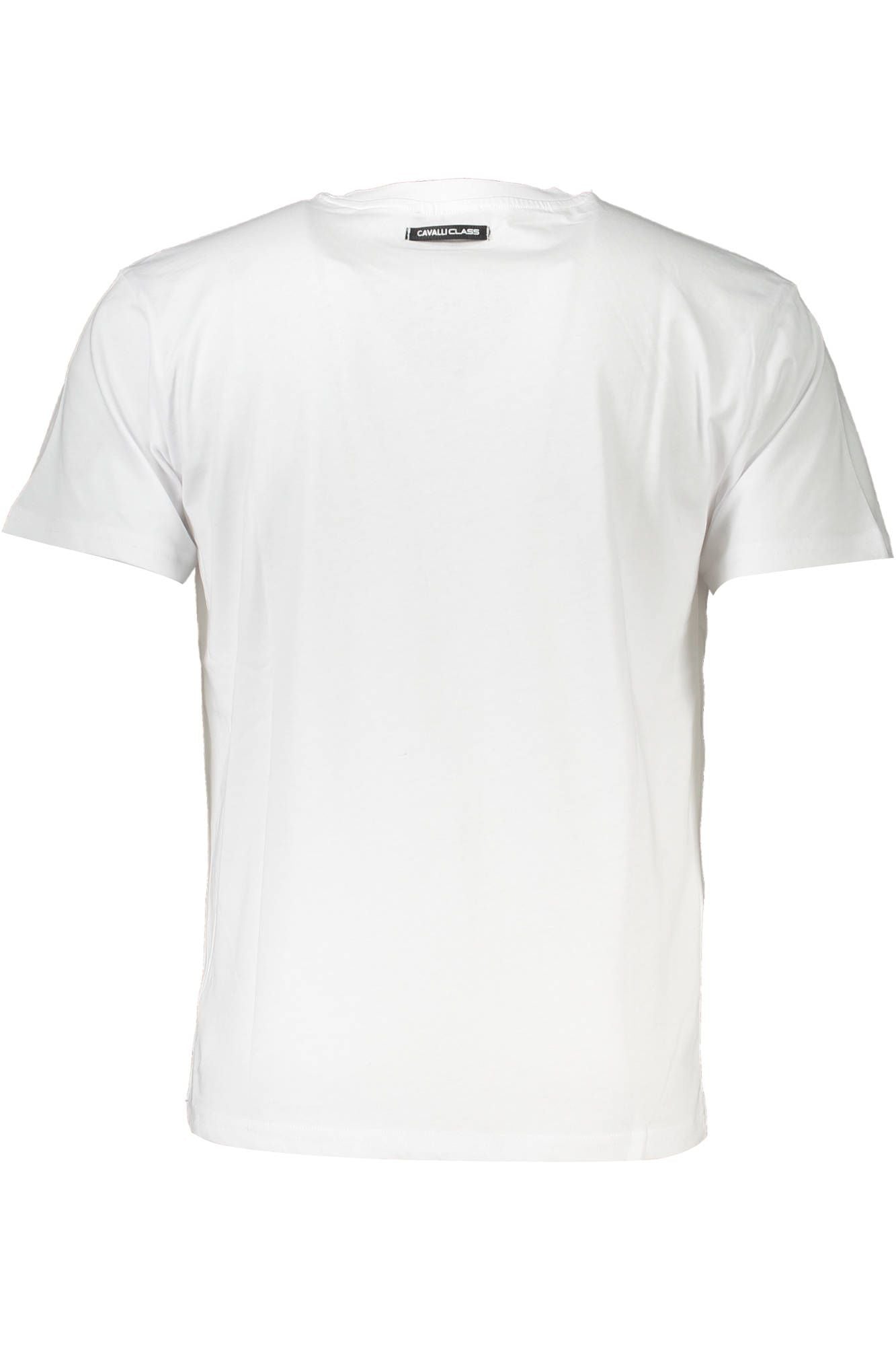 Cavalli Class Elegant White Print Logo Tee Cavalli Class