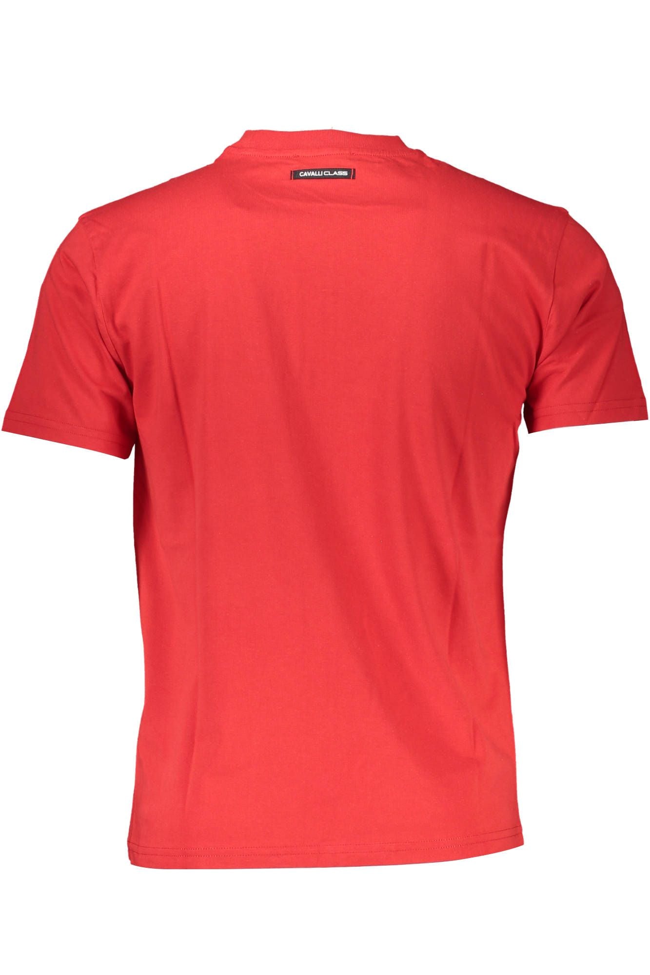 Cavalli Class Elegant Red Printed Logo Tee Cavalli Class