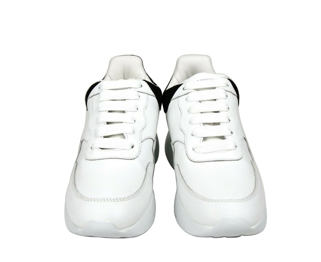 Alexander McQueen Women White Leather Suede Sneaker Alexander McQueen