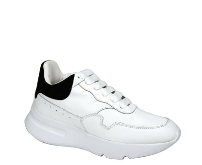 Alexander McQueen Women White Leather Suede Sneaker Alexander McQueen