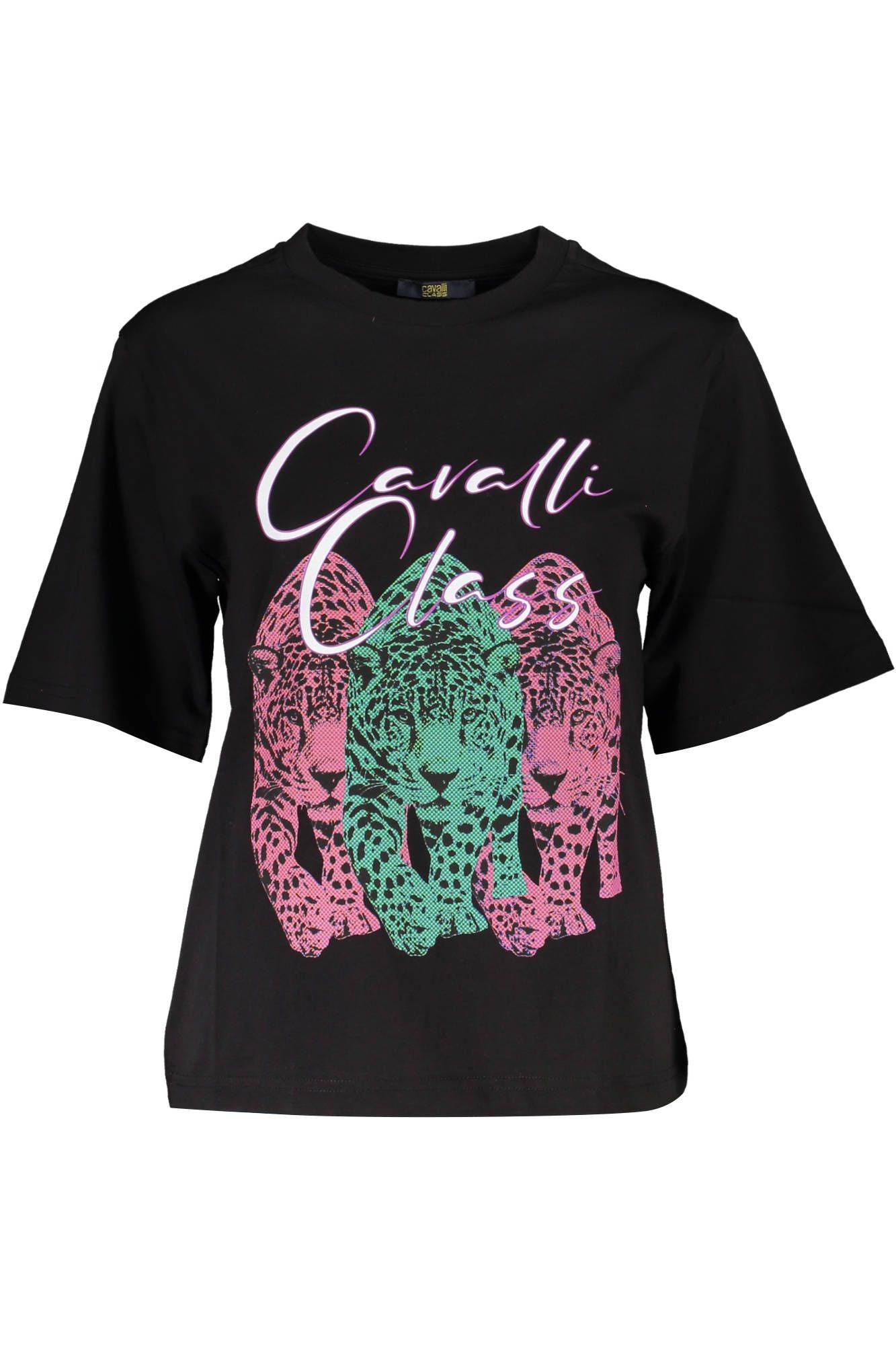 Cavalli Class Chic Slim Fit Tee with Iconic Print Cavalli Class