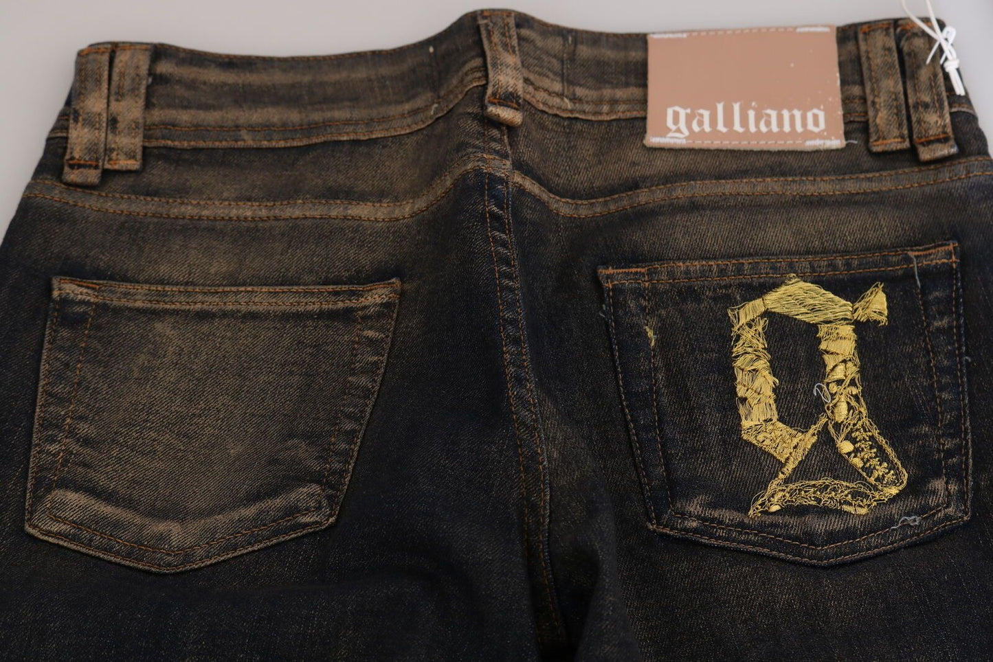 John Galliano Chic Flared Mid Waist Black Denim John Galliano