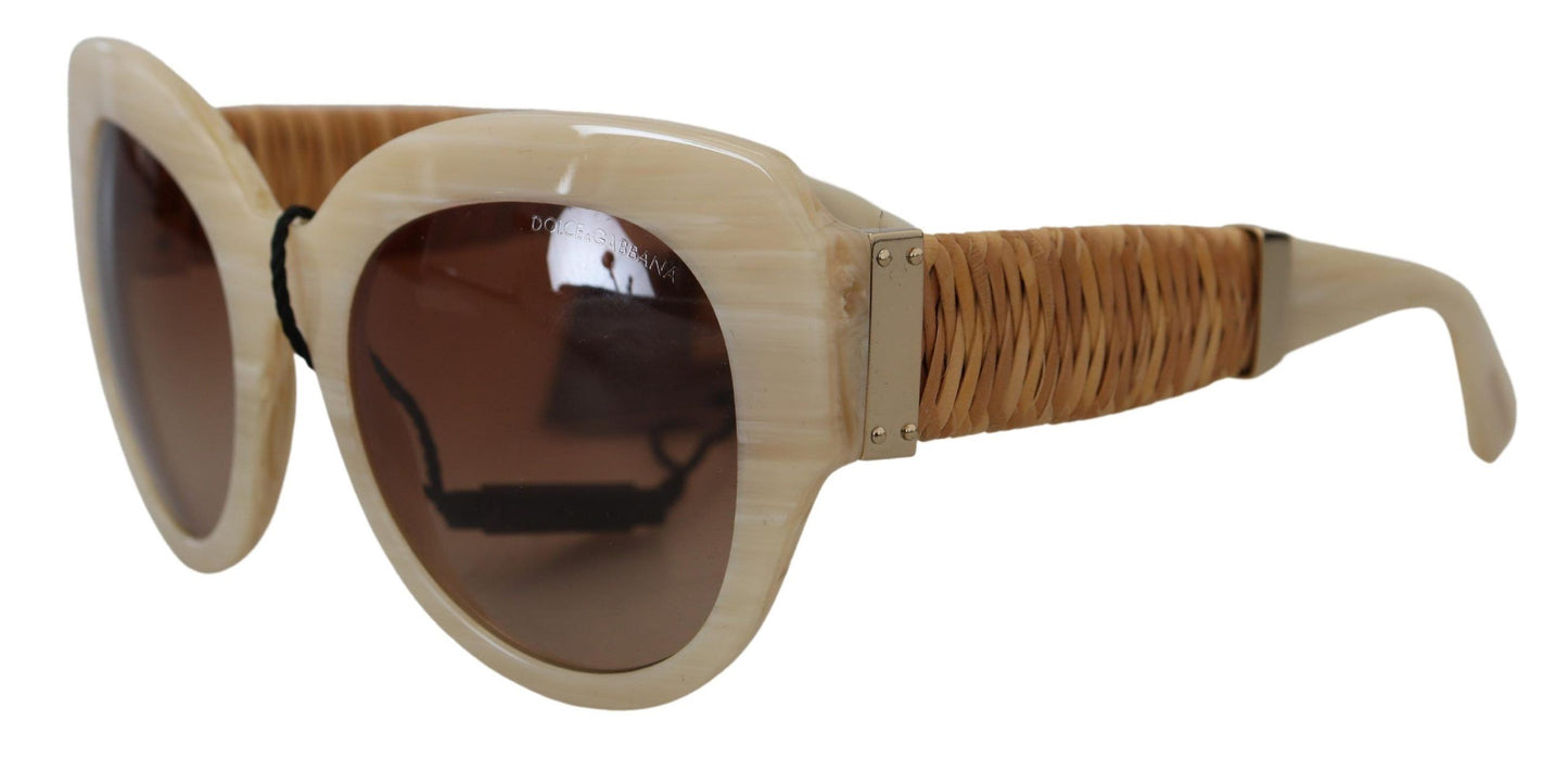 Dolce & Gabbana Beige Chic Acetate Women's Sunglasses Dolce & Gabbana