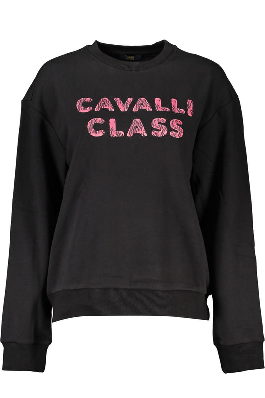 Cavalli Class Elegant Brushed Sweatshirt with Print Cavalli Class