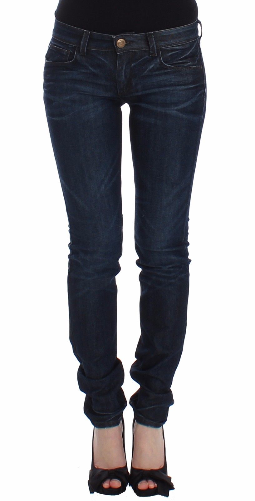 Ermanno Scervino Chic Dark Blue Skinny Jeans Ermanno Scervino