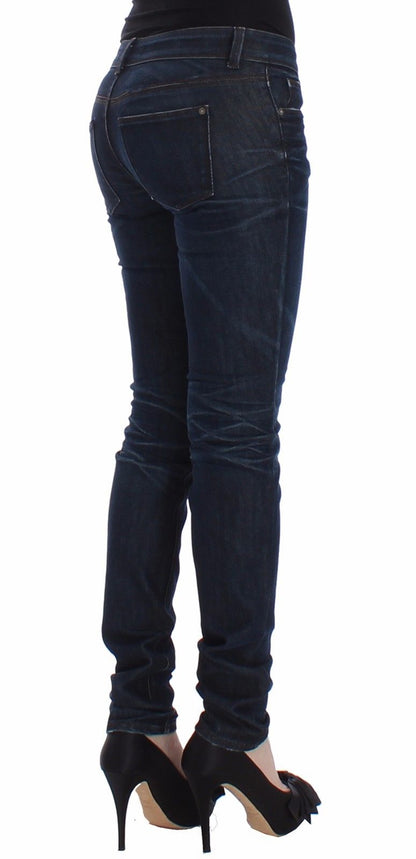 Ermanno Scervino Chic Dark Blue Skinny Jeans Ermanno Scervino