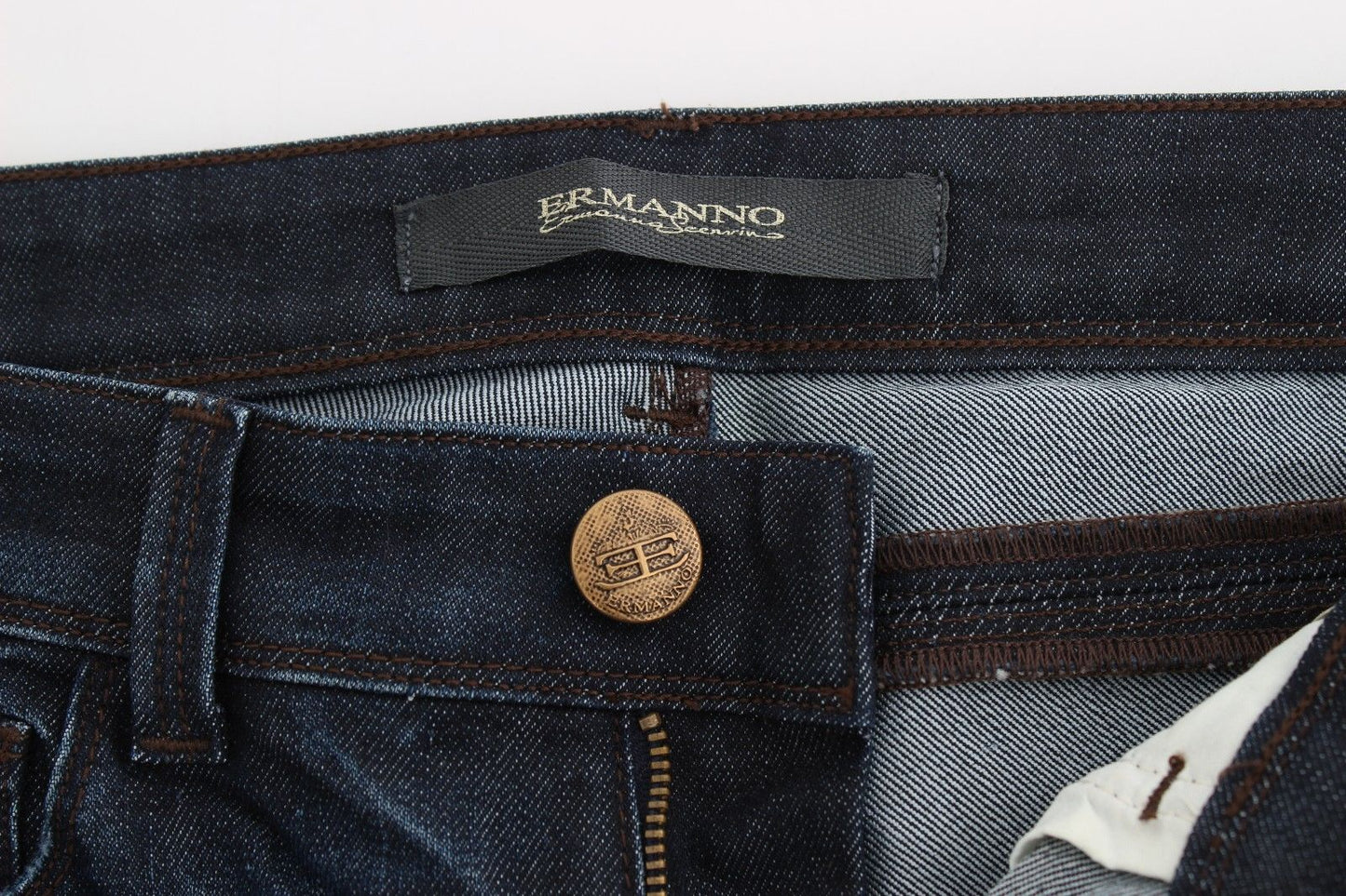 Ermanno Scervino Chic Dark Blue Skinny Jeans Ermanno Scervino