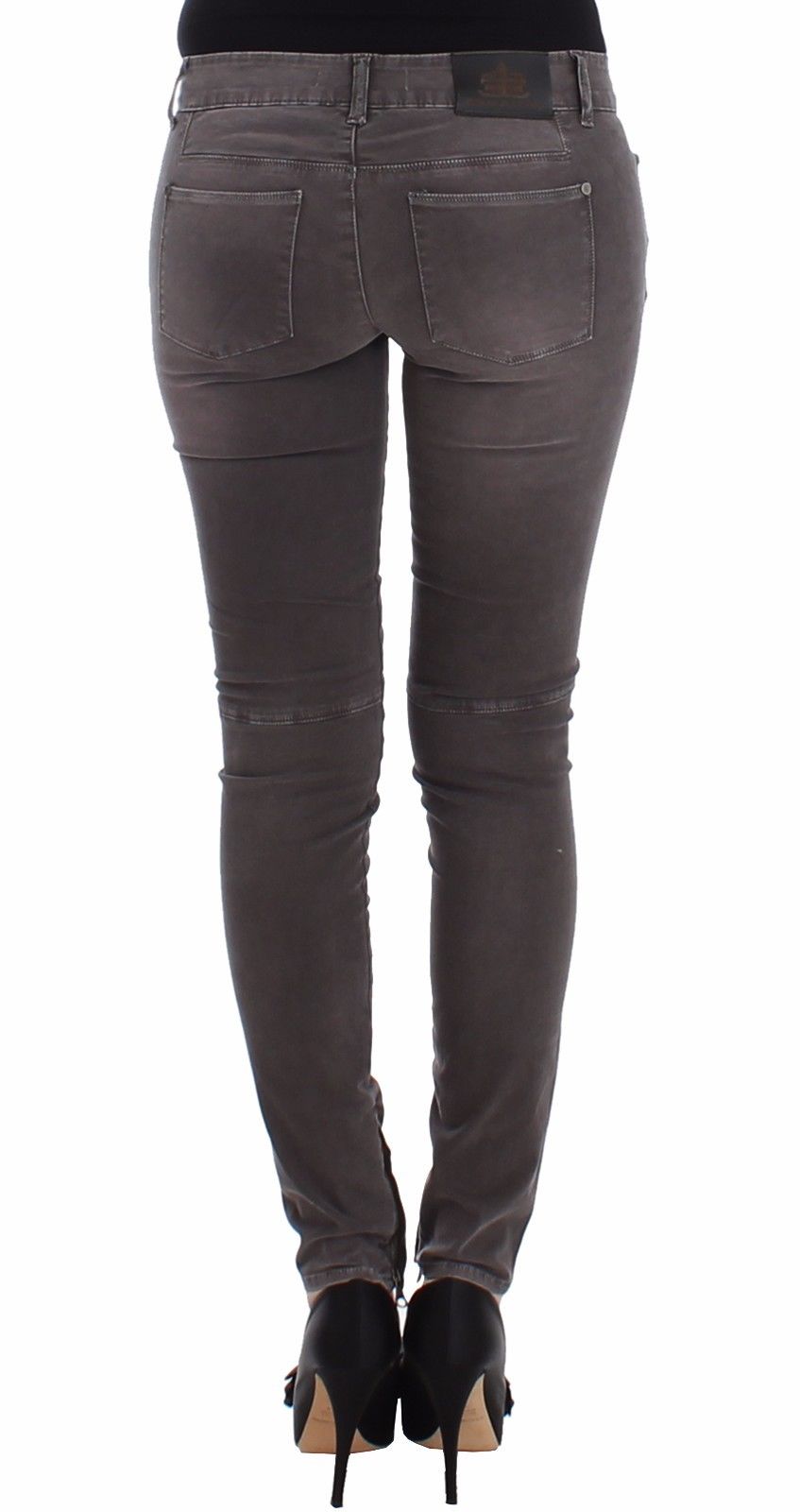 Ermanno Scervino Chic Gray Slim Leg Jeans - Elegance Meets Comfort Ermanno Scervino