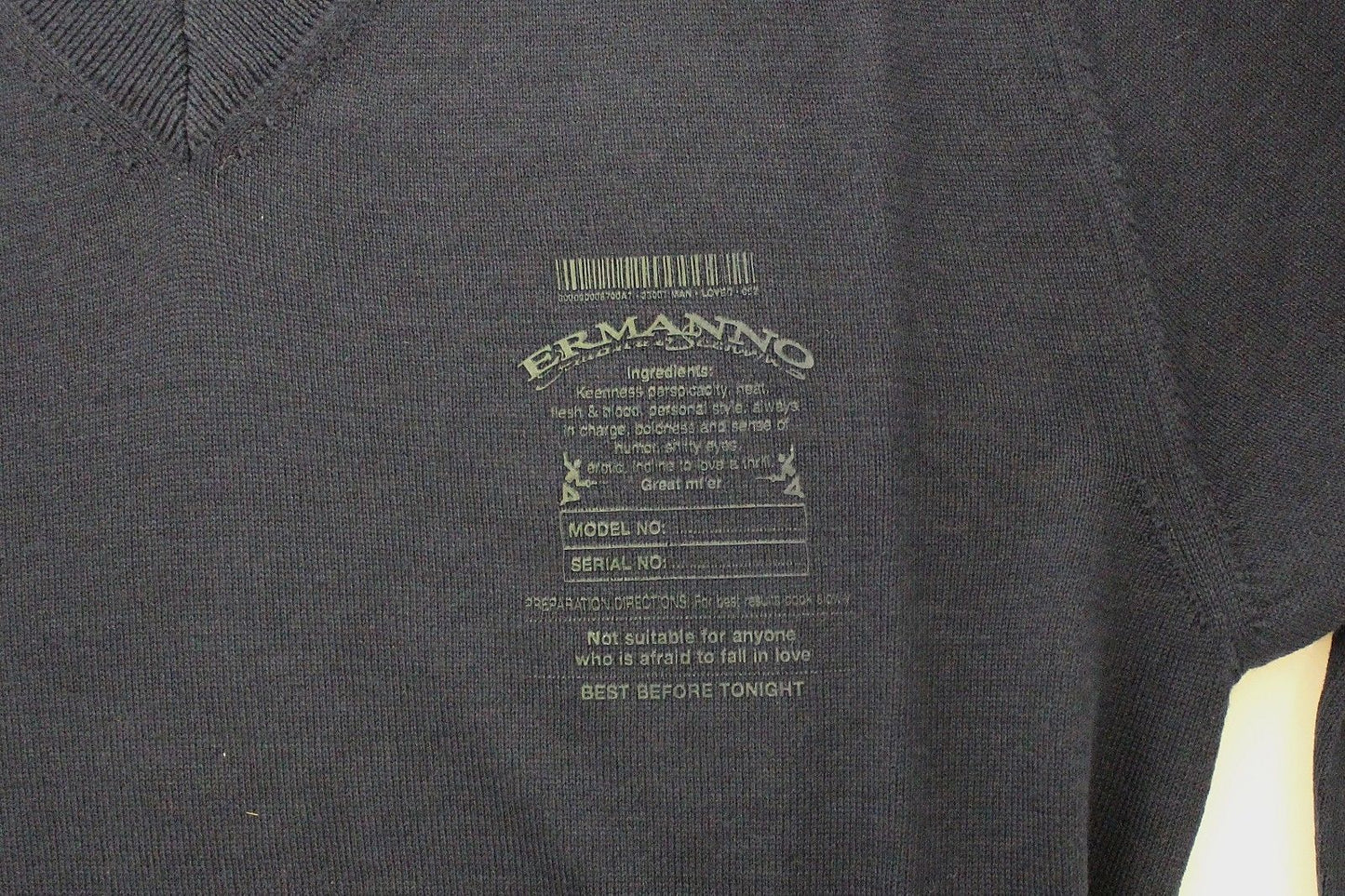 Ermanno Scervino Elegant Blue V-Neck Wool Blend Pullover Ermanno Scervino