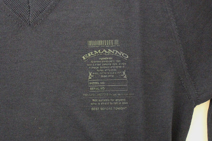 Ermanno Scervino Elegant Blue V-Neck Wool Blend Pullover Ermanno Scervino