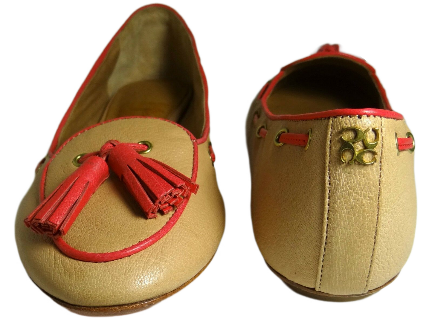 COACH Manika Soft Tan Leather Flat Shoes COACH