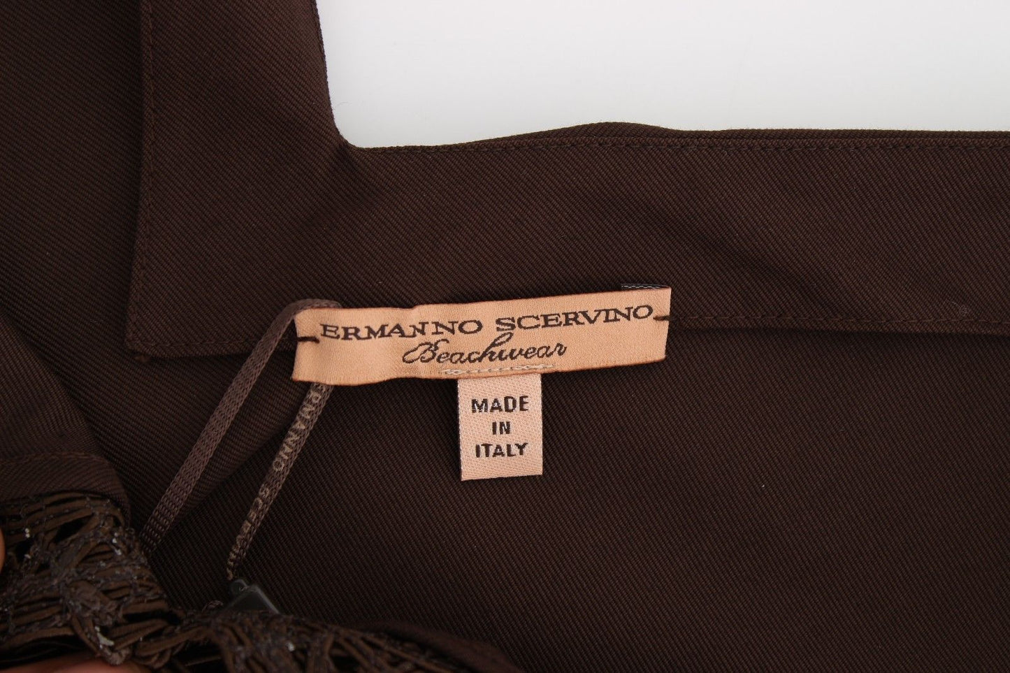 Ermanno Scervino Chic Brown Tunic Cotton Dress Top Ermanno Scervino