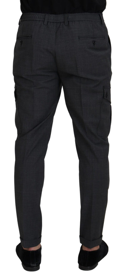 Dolce & Gabbana Elegant Checkered Slim Fit Cargo Pants Dolce & Gabbana