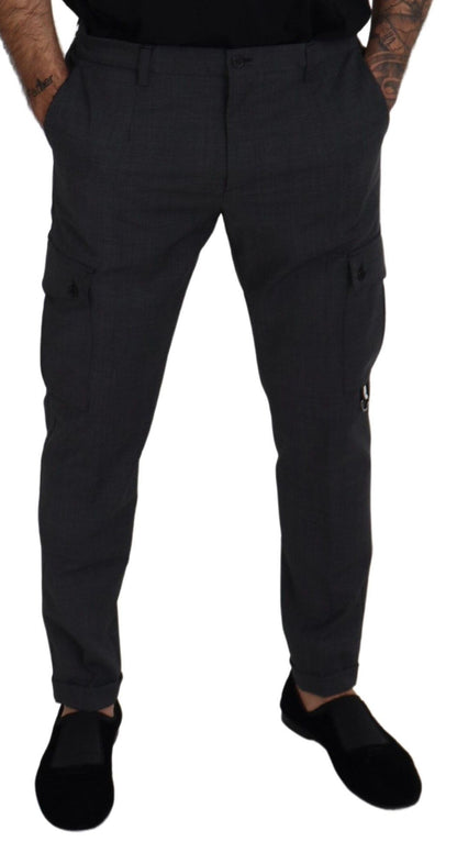 Dolce & Gabbana Elegant Checkered Slim Fit Cargo Pants Dolce & Gabbana